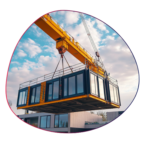 A newly built modular home that can be financed with a modular home loan or construction loan.